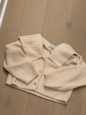 & Other Stories Cream Bouclé Knit Cardigan
